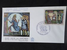 France First Day Cover no. 687  1969 Saint Savin sur Gartempe Fresque picture