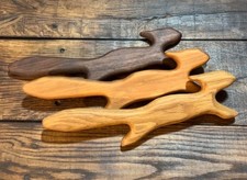 Handmade Hardwood Oven Squirrel - Oven Rack Puller Walnut Wood 🪵 picture