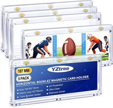 5 Pack 187mm Booklet Card Holder Magnetic Triple Protection Clear Showcase picture