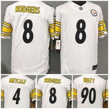 Tariffs​ Free PIT Steelers F.U.S.E White Sewn Stitched Jersey. picture