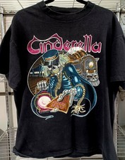 VTG 1991 Cinderella World Tour “All Aboard” Band Shirt Large Brockum USA Faded picture