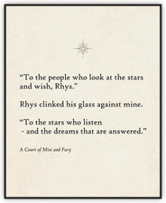 Motivational Literary Quote Print, Vintage Bookish Wall Art Poster, Celestial Bo picture