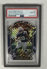 2020 Panini Select - Concourse Jonathan Taylor #53 Zebra Prizm Die-Cut (RC) picture