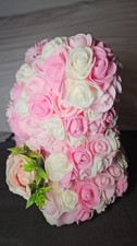 Pink Rose Bear Artificial Flower Teddy Bear Gift Birthday Anniversary Valentine' picture