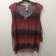 CATHERINES WOMEN'S TANK TOPS DRESSY CASUAL SUMMER BLOUSE SIZE 3XWP picture