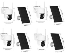 4pcs-Outdoor Security Camera 2K HD Solar Cloud IP Waterproof Night Vision 2.4Ghz picture