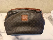 Celine Macadam Toiletry Pouch Brown Authentic Vintage picture