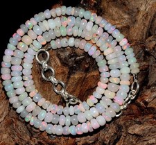 18 Inch Opal Beads Necklace Natural Ethiopian Opal Gemstone Beads Necklaces picture
