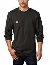 Carhartt K126 Long Sleeve Working Men's T-Shirt - Black, Size XL picture
