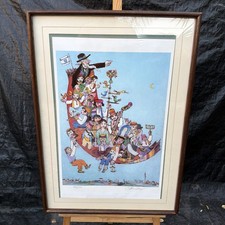 JOVAN OBICAN HAND SIGNED LIMITED EDITION 926 COLOR LITHOGRAPH 36”x26” Exodus picture