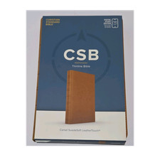 Holman CSB Thinline Bible, Camel SuedeSoft LeatherTouch, Digital Study Ed picture