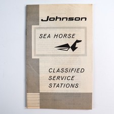 Vintage Johnson Sea Horse Classified Service Stations Advertising Booklet 1966 picture