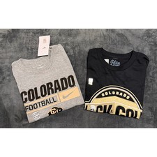 Nike Colorado Buffaloes Football T-Shirt Bundle Grey XL Black Small NWT CU picture