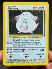 Chansey (3/102) HOLO Rare Base Set Unlimited Pokemon TCG WOTC MP picture