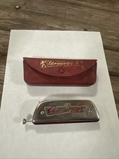 Vintage M. Hohner Chrometta 8 Harmonica with case used picture
