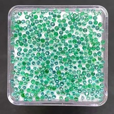 100 Pcs Natural Colombian Emerald 1.5mm Round Diamond Cut Untreated Gemstones picture