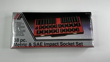 Vintage ALLTRADE Metric & SAE Impact Socket Set - 38pc Sealed (1980s) picture