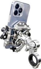 Motorcycle Phone Mount with Vibration Dampener, Aluminum Alloy Bike Phone Holder picture