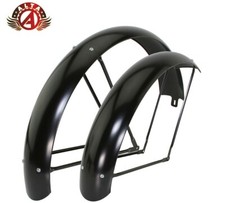 ALTA 26 X 4.00 FAT/CHOPPER STEEL BICYCLE CLASSIC STANDARD BLACK FENDER SET. picture