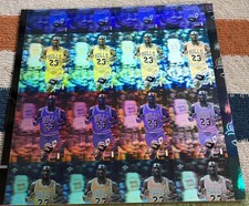 Michael Jordan 1991-92 Upper Deck MVP AW4 Holographic Cards Uncut Sheet RARE picture