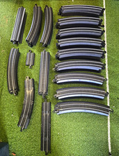 74 Piece Lot. Bachmann HO EZ Track Black.  18 degree curve and straight. Great.  picture