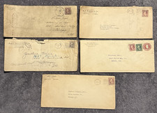 Lot of 5 Vintage 1918-1930s US Covers w/ Stamps & Postmarks – Legal & Business M picture