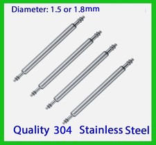 4 x Watch Spring Bar for Watchband 304 Stainless Steel -Diameter 1.5mm or 1.8mm picture