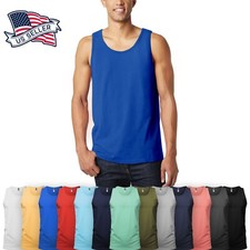 Mens TANK TOP Shirt Casual Sleeveless Tee Gym Jersey Athletic Solid Beach Basic picture
