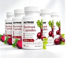 1-5x Nutrise Beetroot Capsules-1000mg Beetroot Circulation Supplement with Grape picture