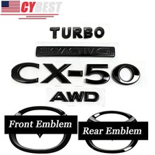 6X Gloss Black For 2026 CX-50 CX50 AWD SKYACTIV G TURBO Front Rear Emblem Badge picture