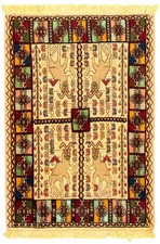 Vintage Traditional Hand-Knotted Area Rug 4'5