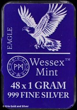 Wessex Mint 48x 1 gram Silver Bars picture