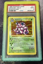 1999 POKEMON BASE SET SHADOWLESS #11 NIDOKING-HOLO PSA 9 Old Cert picture