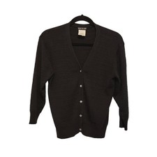 Esprit De Corp Metallic Stripe Cardigan Black L Vintage Dark Academia Coquette picture