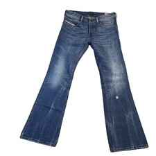 VINTAGE Diesel Jeans Mens 30x32 Blue Distressed Zathan Bootcut Button Fly picture