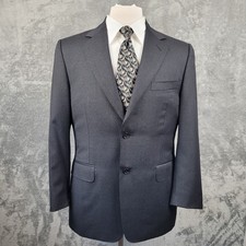 Canali Mens Blazer 38S 48C Charcoal Gray Pure Virgin Wool Made Italy 2 Button picture