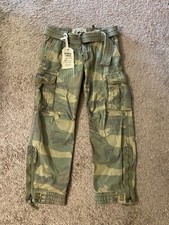 Rare retro Y2K Abercrombie & Fitch Men's camouflage paratroopers utility pants S picture