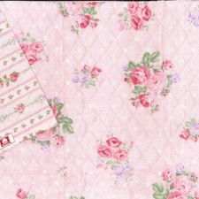 Feminine Floral Double Faced Quilt Pre-quilted Fabric picture