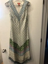 CUTE Sundance Silk Patterned MEDIUM Maxi Dress picture