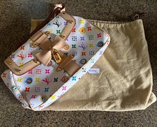 Louis Vuitton Eye Love You White Shoulder Bag w/ Dust Bag, Lock picture