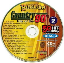 CHARTBUSTER 90’S COUNTRY KARAOKE CDG DISC CD+G MUSIC CD 5033-03 songs cd+g picture