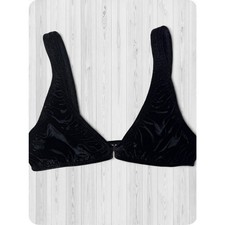 SKIMS Stretch Velvet Front Closure Bra Onyx Size 2X Sample (NOT True To Size) picture