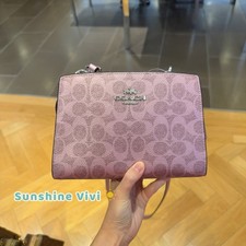 NWT Coach Gia Crossbody Bag In Signature Canvas CCK70 Pink/Rose picture