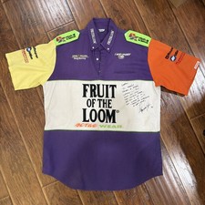 Vintage 90s Fruit Of The Loom K.C. Spurlock AUTOGRAPHED Large Drag Racing Shirt picture