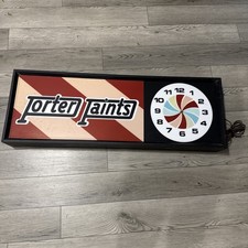 Vintage Porter Paints Hanging Light Up Clock Lights Not Working No Hands OnClock picture