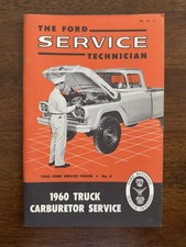 1960 Ford Service Technician Truck Carburetor Service Manual, Vintage, VG picture