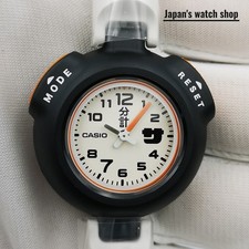 CASIO Sauna Ikitai SAN-100H-7BJR White Orange Band Quartz Men's Watch New in Box picture