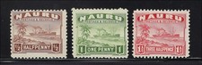 Nauru Scott # 17-19a MH Freighter Issues 1924 picture