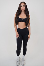 Women's My Time Is Divine Black Sculpt V-Waist Legging picture