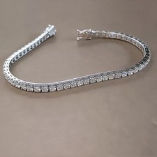 Women's Day Special 5Ct Round Lab Grown Diamond Tennis Bracelet In 925 Silver picture